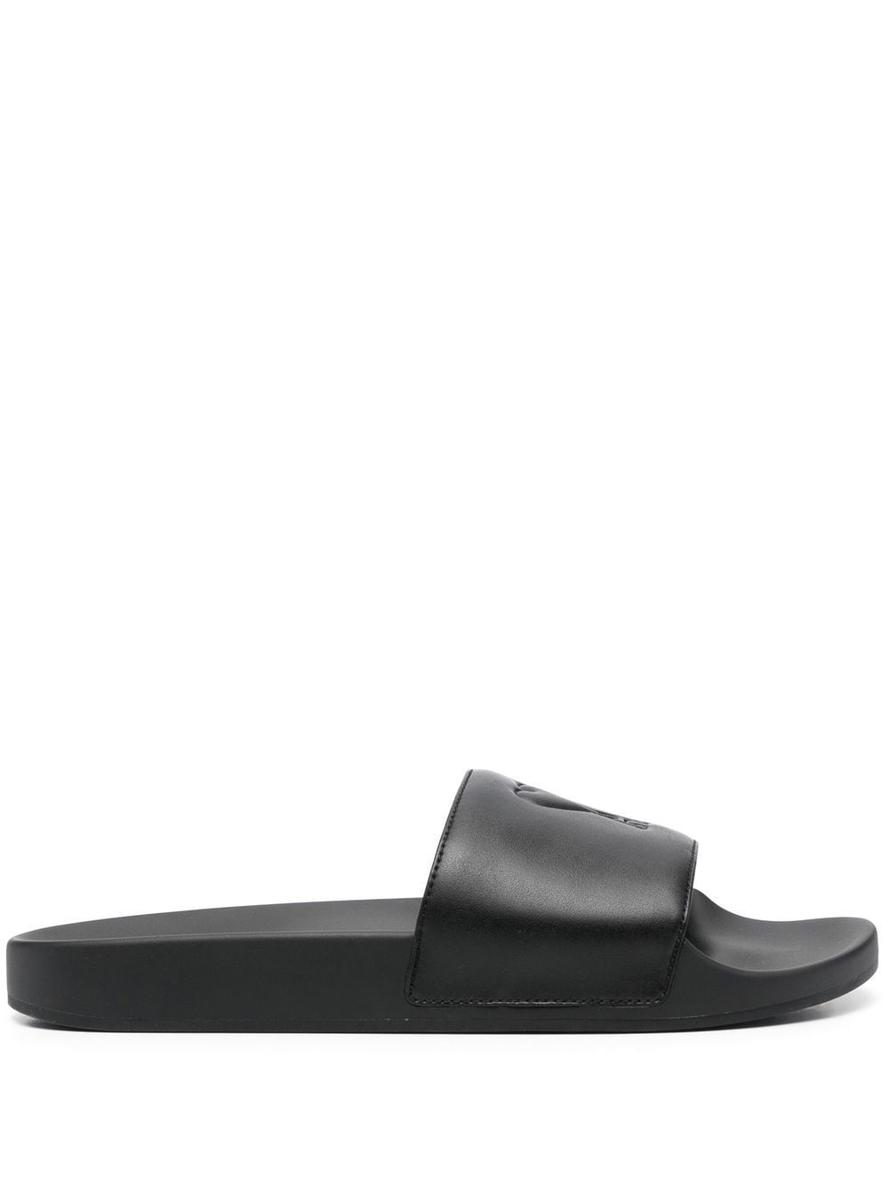 AMI Paris Ami de Coeur flat slides - Black von AMI Paris