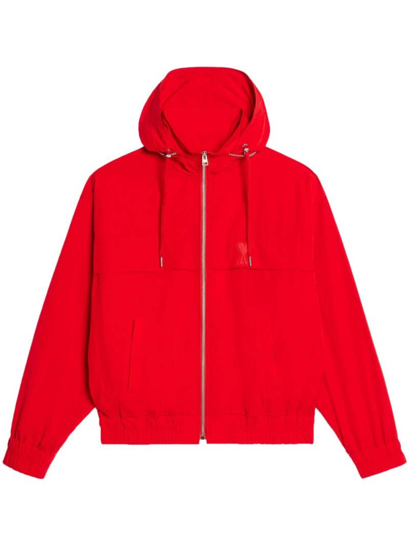 AMI Paris Ami de Coeur hooded jacket - Red von AMI Paris