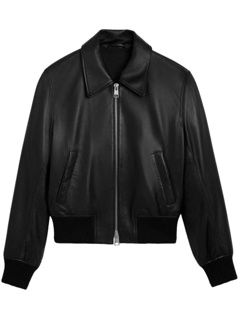 AMI Paris Ami de Coeur leather jacket - Black von AMI Paris