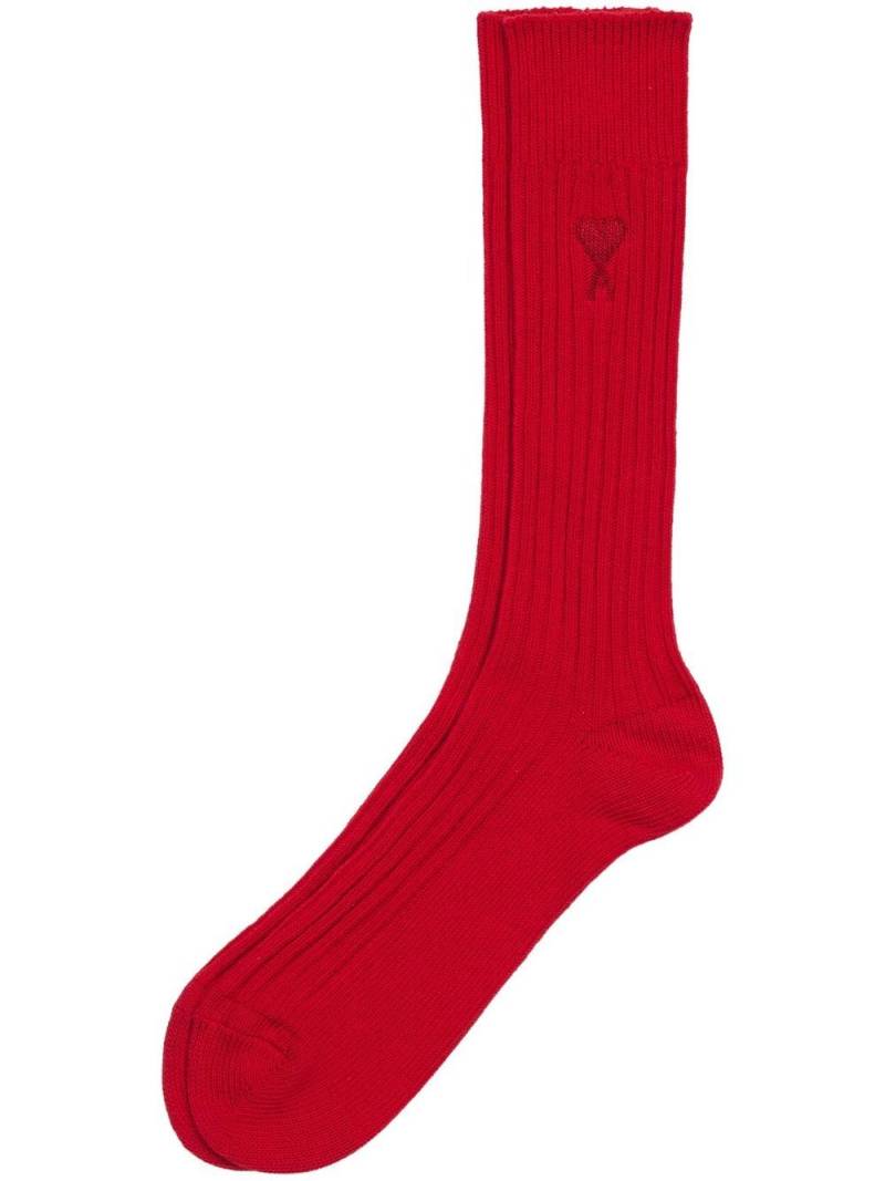 AMI Paris Ami de Coeur logo socks - Red von AMI Paris