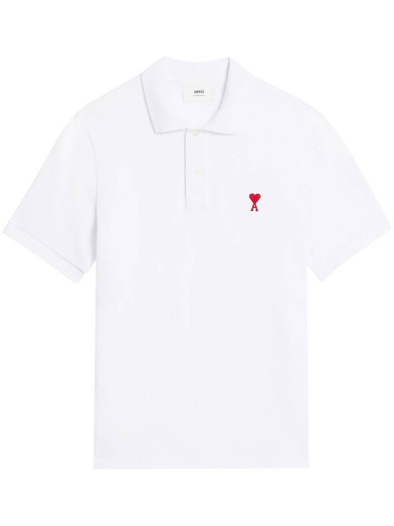 AMI Paris Ami De Coeur polo shirt - White von AMI Paris