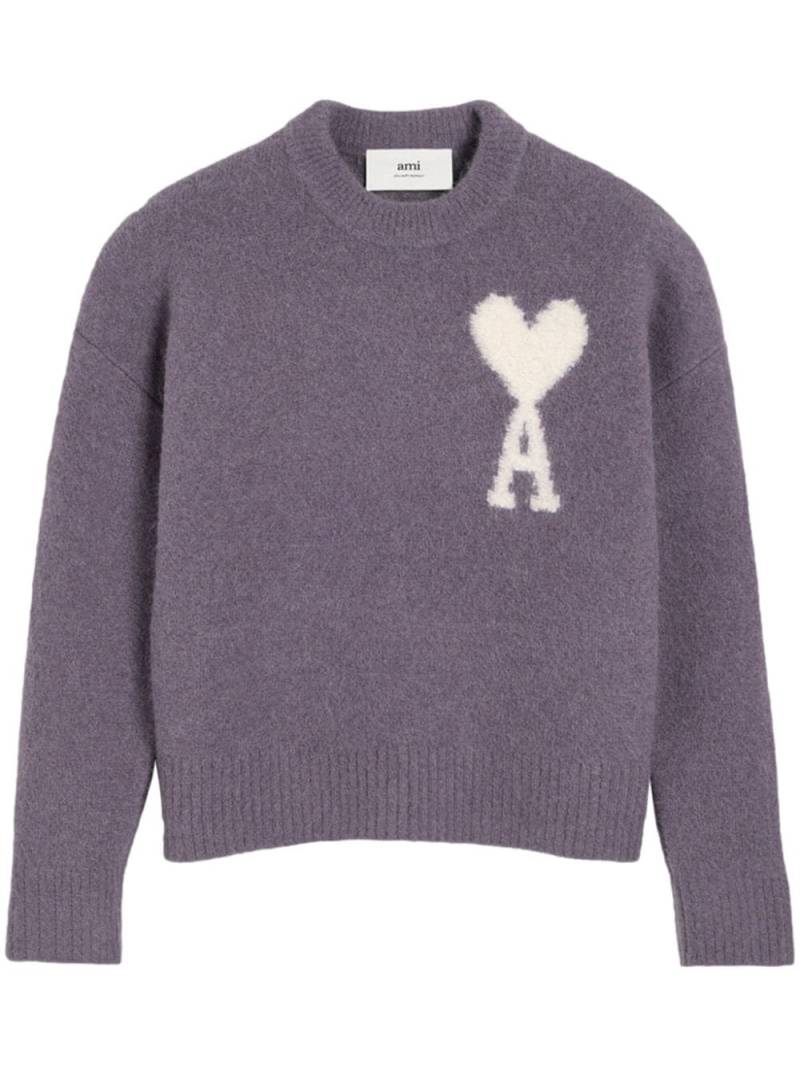 AMI Paris Ami de Coeur wool blend sweater - Purple von AMI Paris