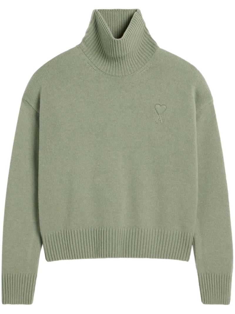 AMI Paris Ami de Coeur wool-cashmere blend sweater - Green von AMI Paris