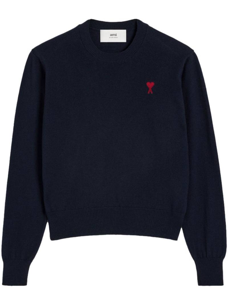 AMI Paris Ami de Coeur wool jumper - Blue von AMI Paris