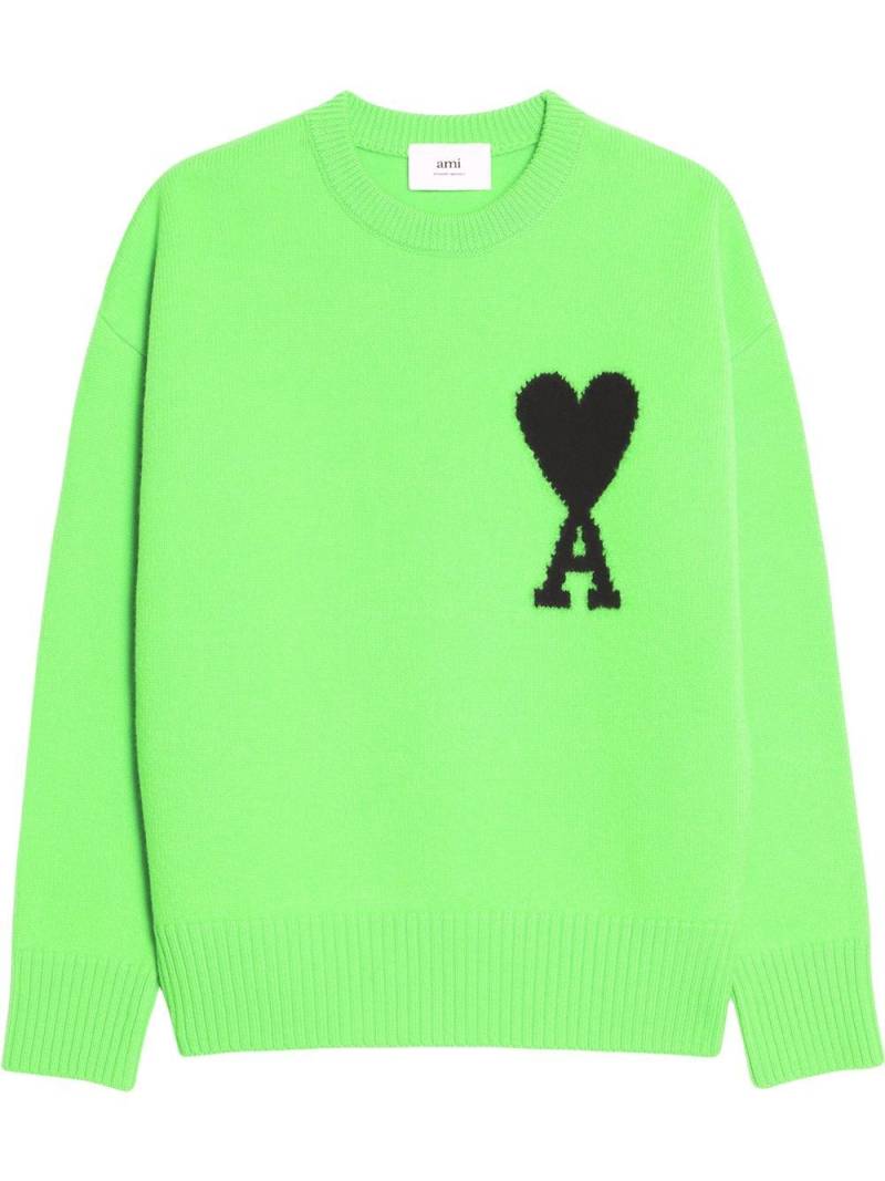 AMI Paris Ami de Coeur wool jumper - Green von AMI Paris