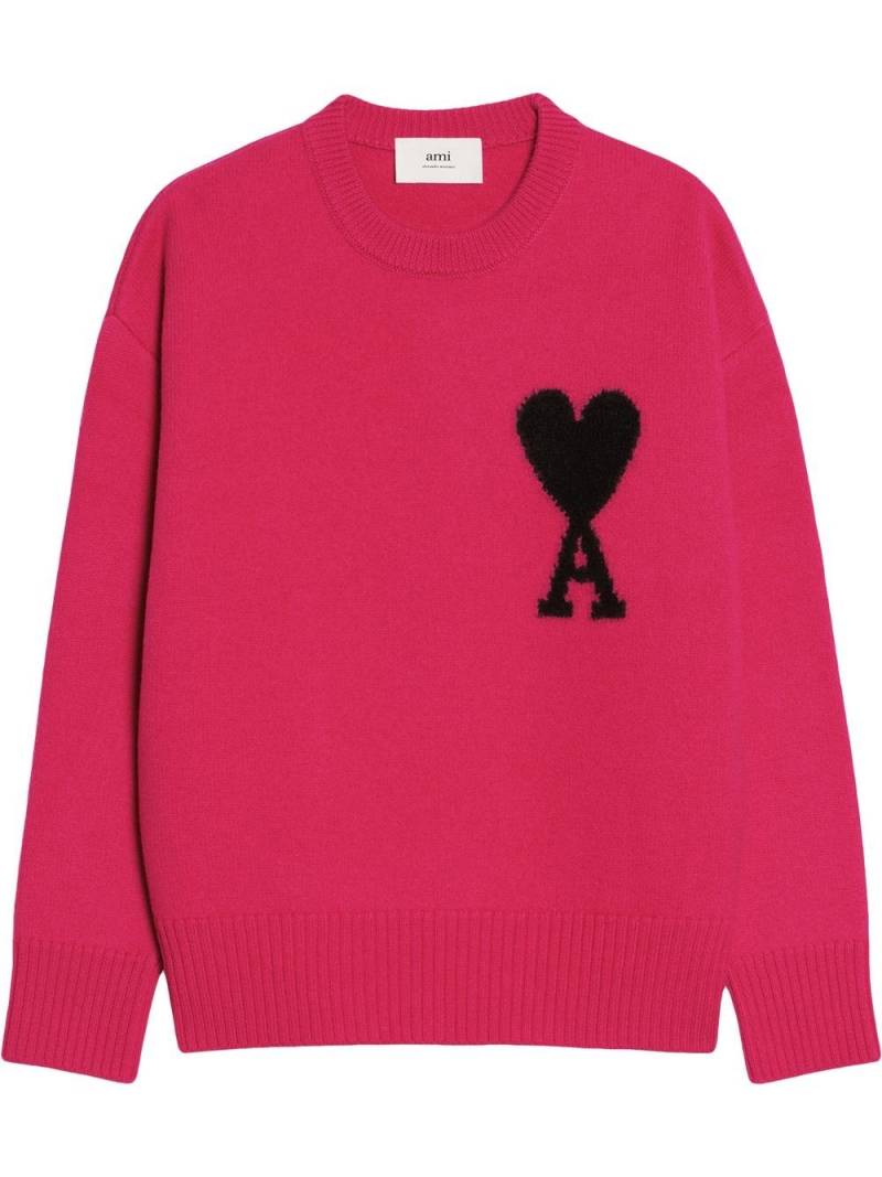 AMI Paris Ami de Coeur wool jumper - Pink von AMI Paris