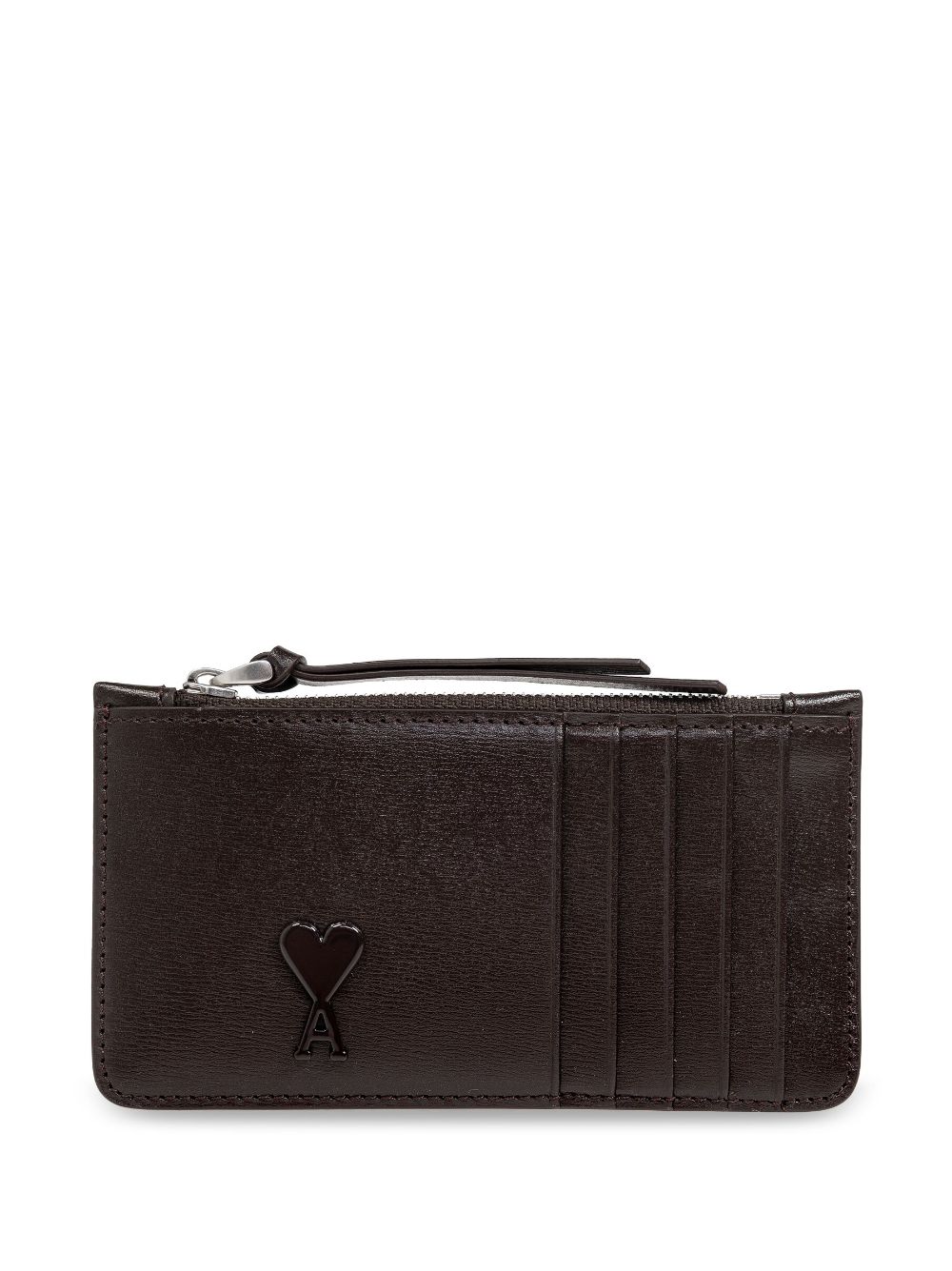 AMI Paris Ami de Coeur zipped card holder - Brown von AMI Paris