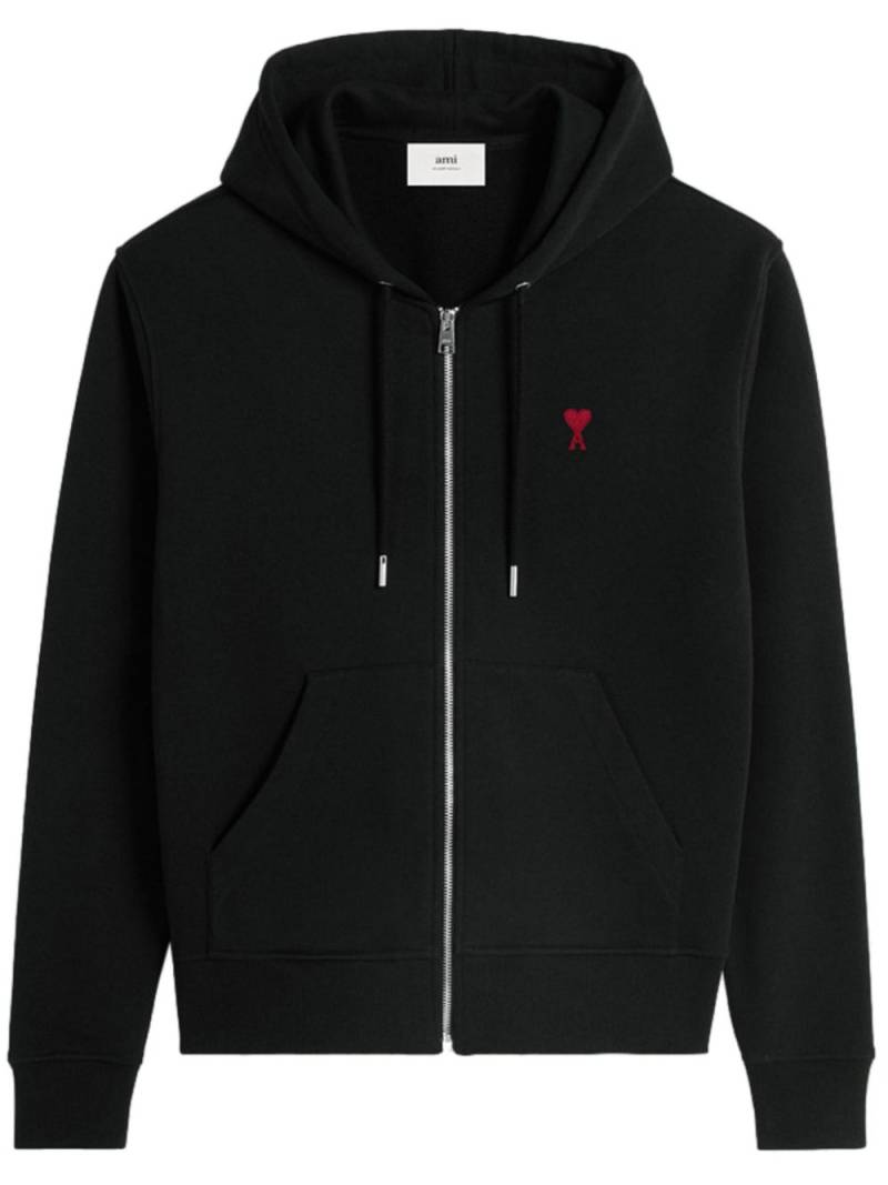 AMI Paris Ami de Coeur zip-up hoodie - Black von AMI Paris