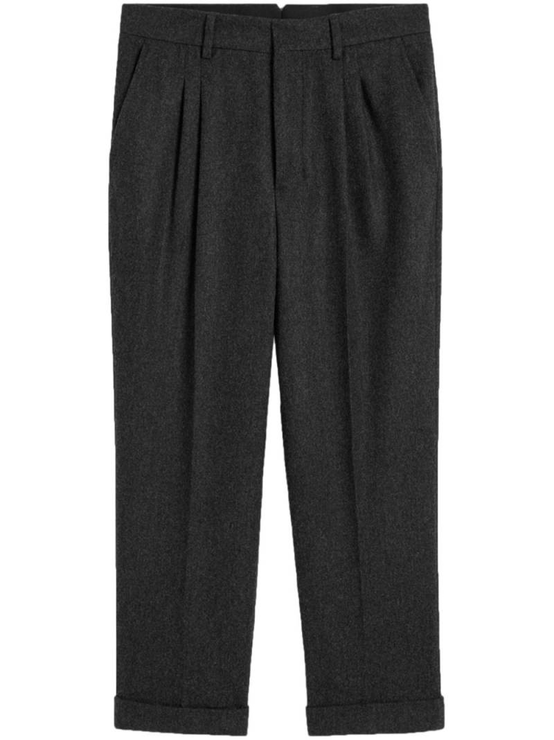 AMI Paris Carrot wool cropped trousers - Grey von AMI Paris