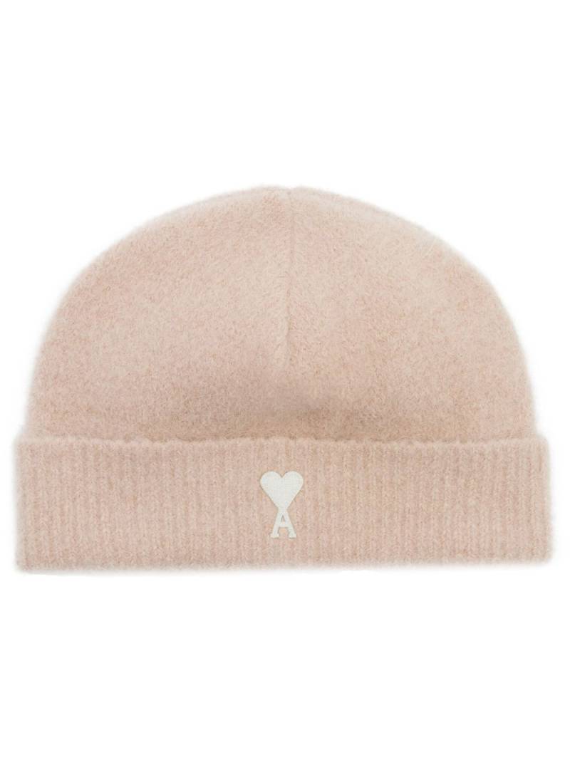 AMI Paris Cloudy Wool Ami de Coeur beanie - Neutrals von AMI Paris