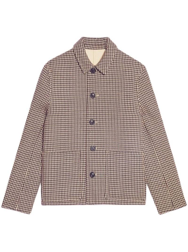 AMI Paris houndstooth pattern single-breasted jacket - Brown von AMI Paris