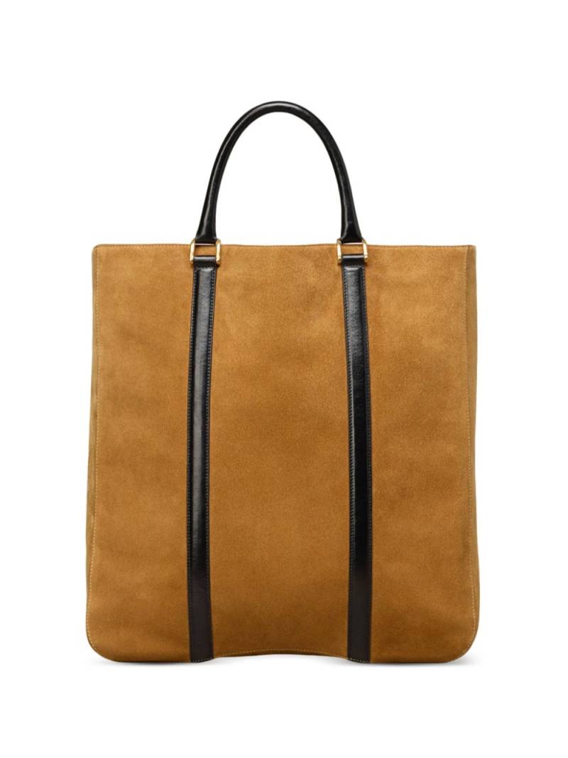 AMI Paris Paris Paris North South suede tote bag - Brown von AMI Paris