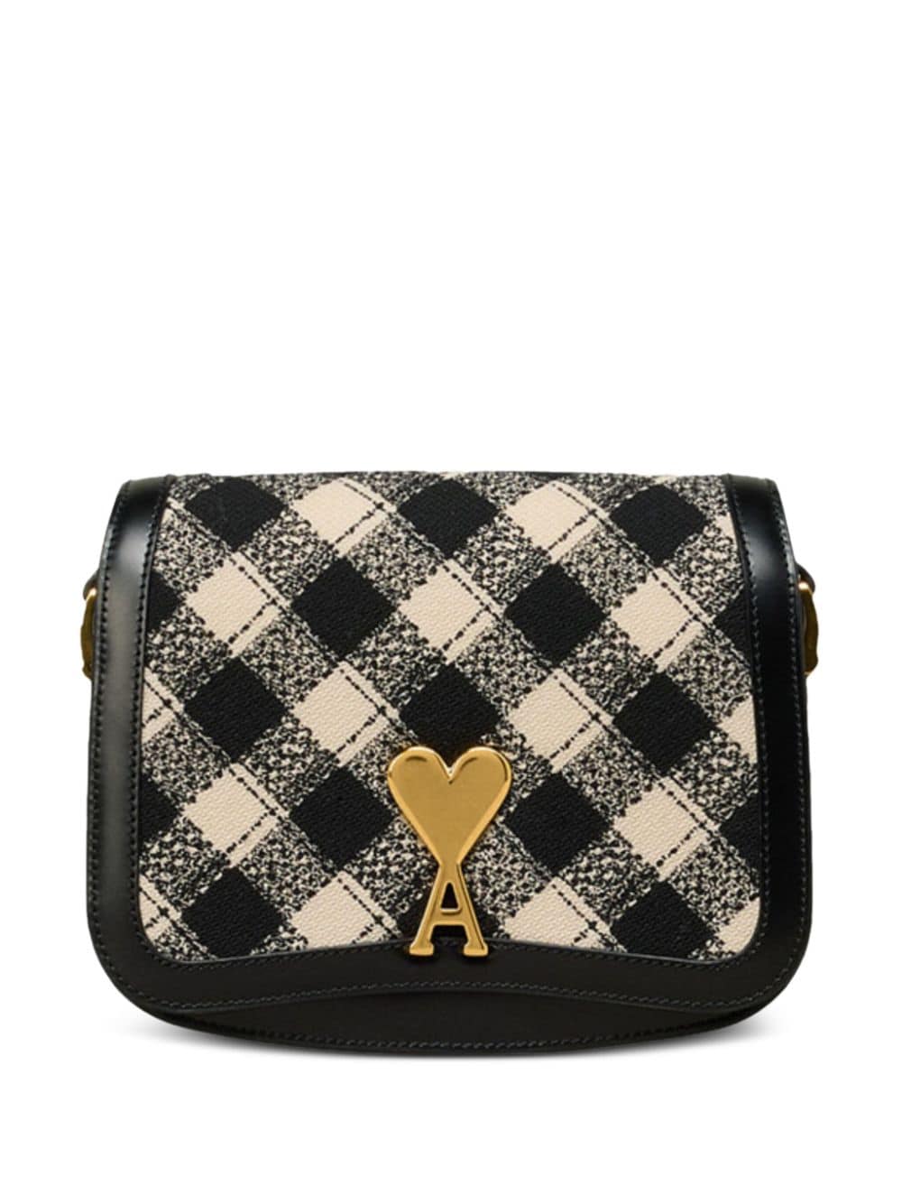 AMI Paris Paris Paris check-print shoulder bag - Black von AMI Paris