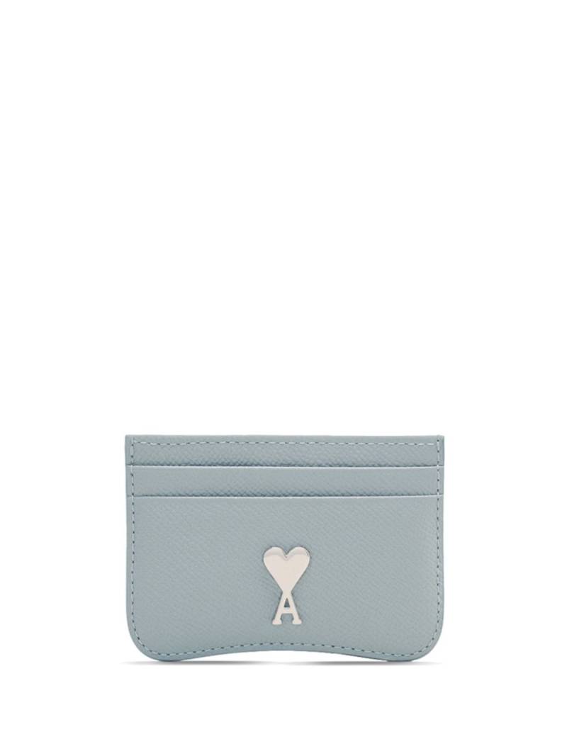 AMI Paris Paris Paris leather cardholder - Blue von AMI Paris