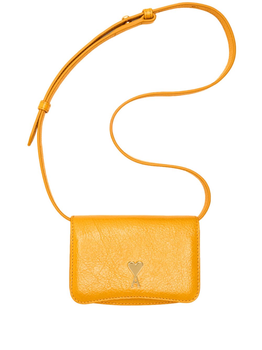 AMI Paris Paris Paris leather cardholder - Yellow von AMI Paris