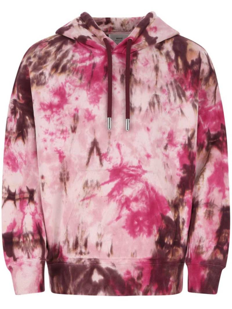 AMI Paris Tie & Dye Hoodie - Pink von AMI Paris