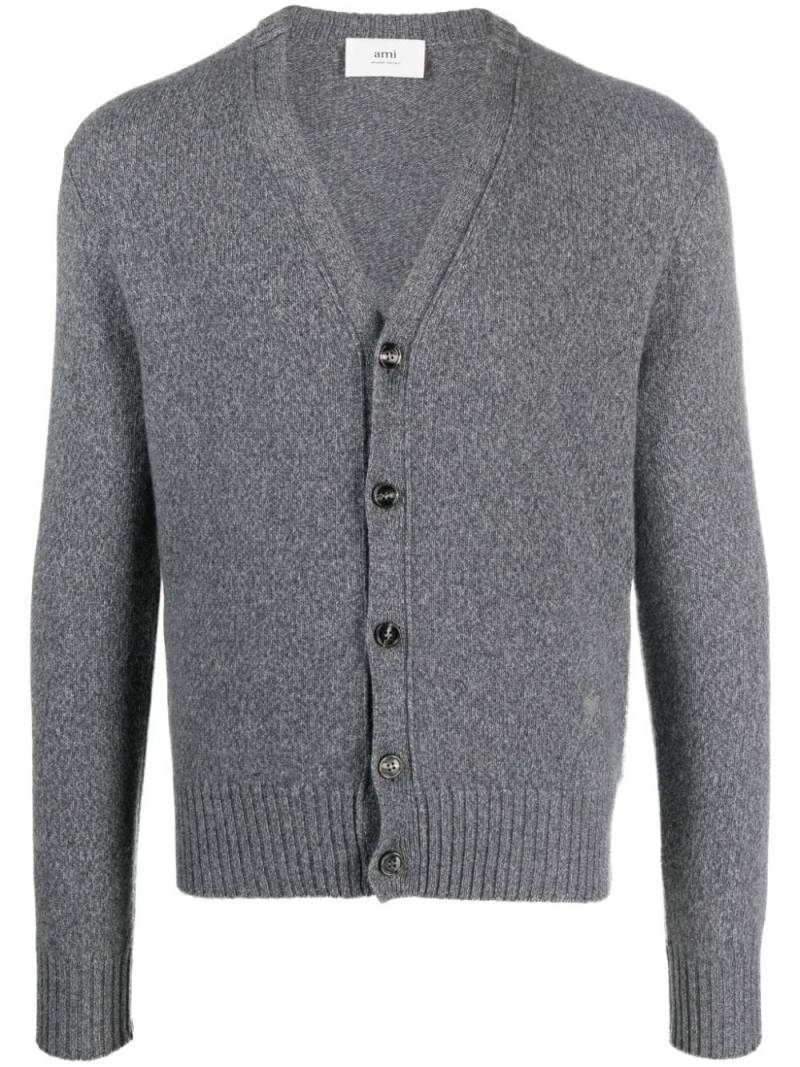 AMI Paris V-neck knit cardigan - Grey von AMI Paris