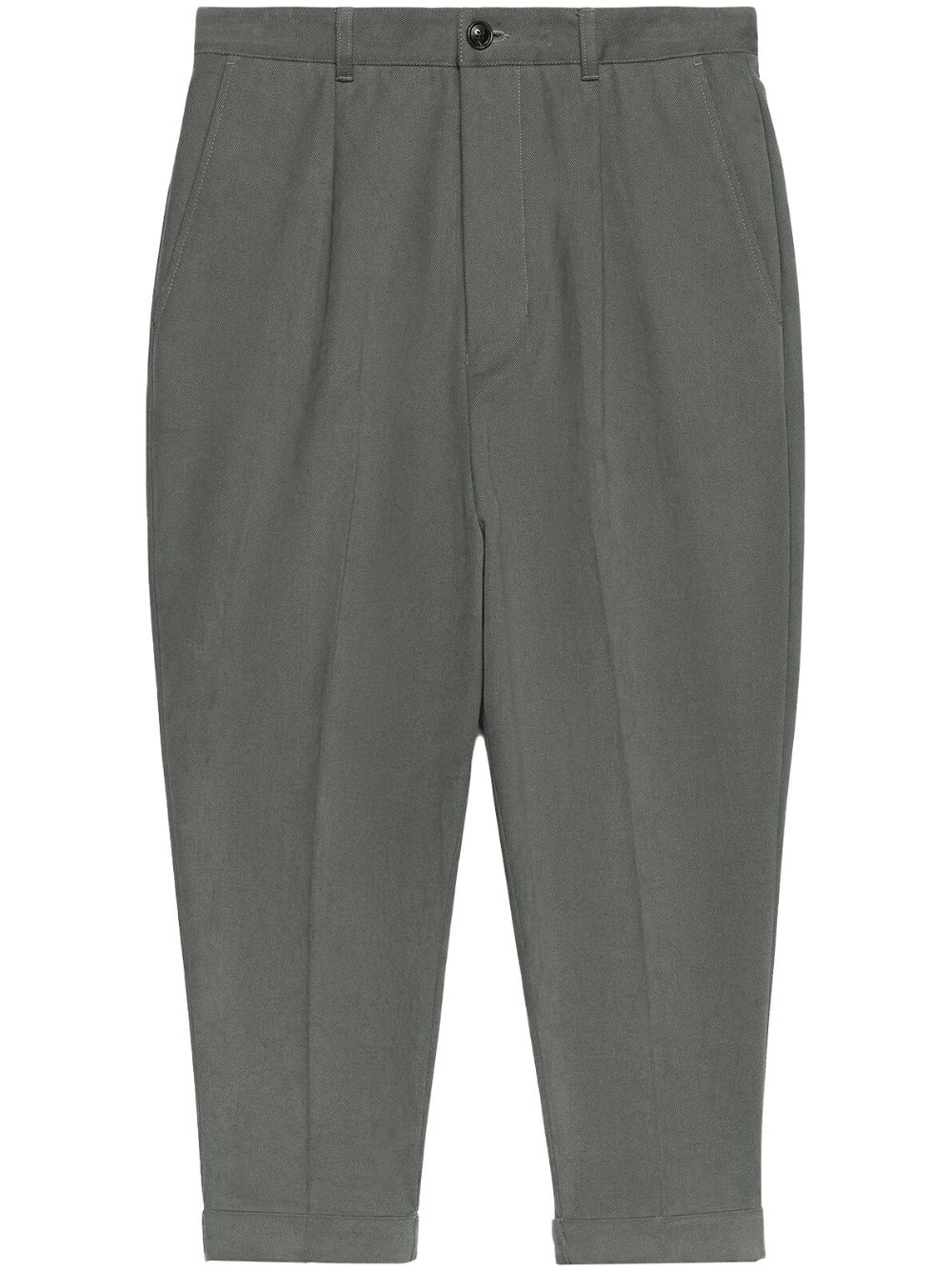 AMI Paris box-pleated cropped trousers - Grey von AMI Paris