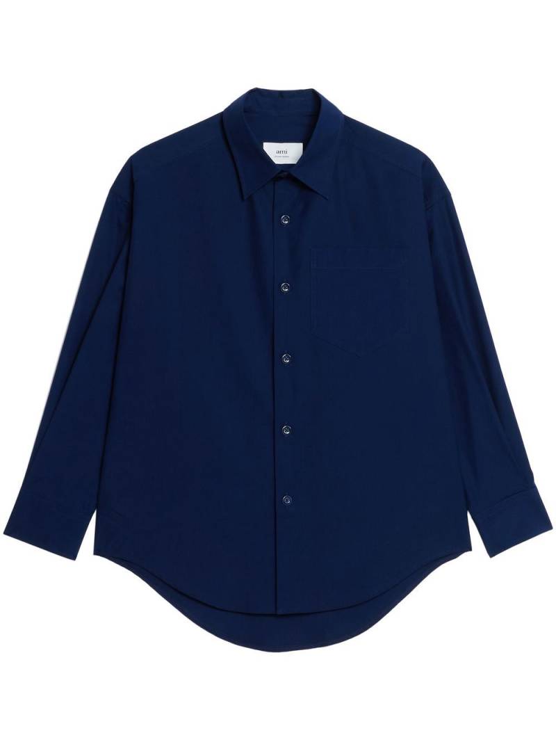 AMI Paris button-front long-sleeved shirt - Blue von AMI Paris