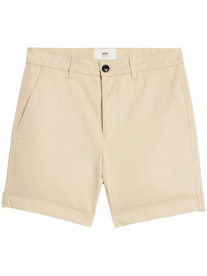 AMI Paris buttoned chino shorts - Neutrals von AMI Paris