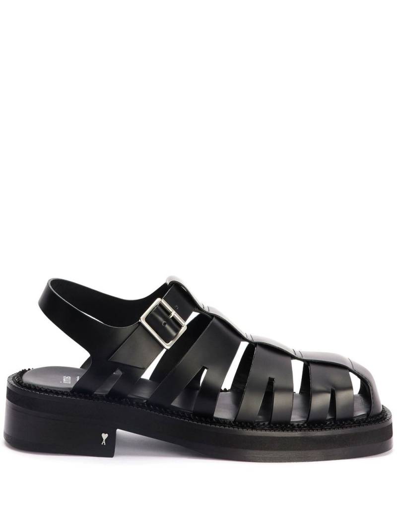 AMI Paris caged leather sandals - Black von AMI Paris