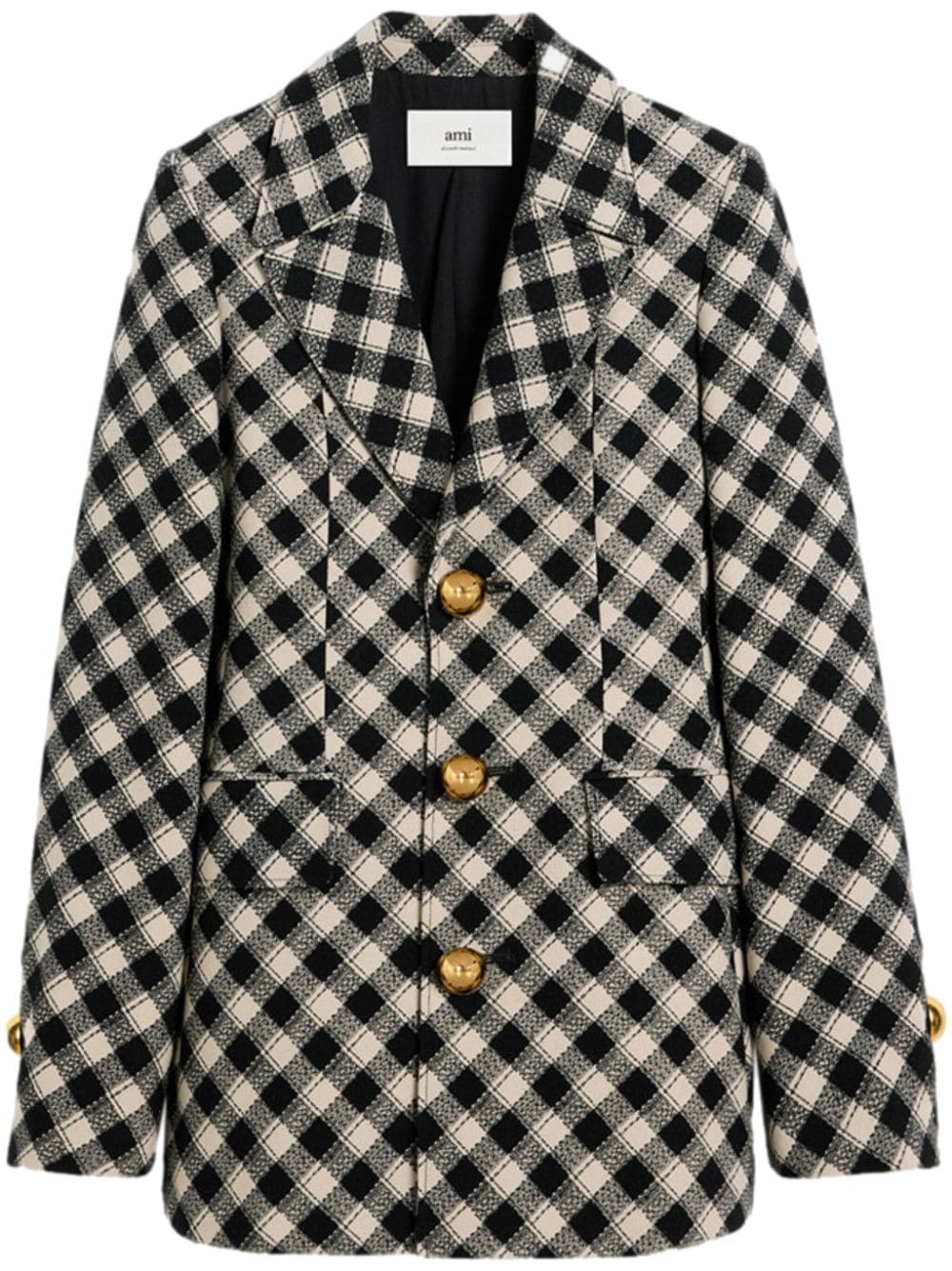 AMI Paris check-pattern jacket - Black von AMI Paris