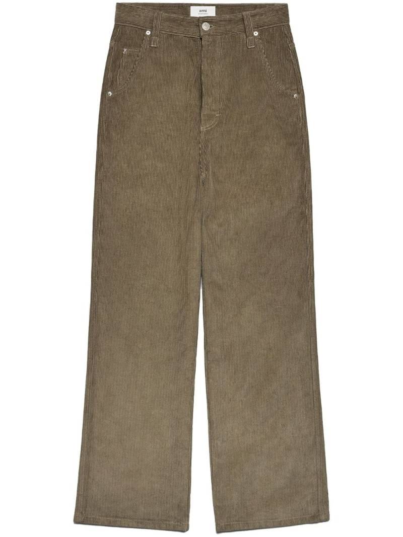 AMI Paris corduroy straight trousers - Brown von AMI Paris