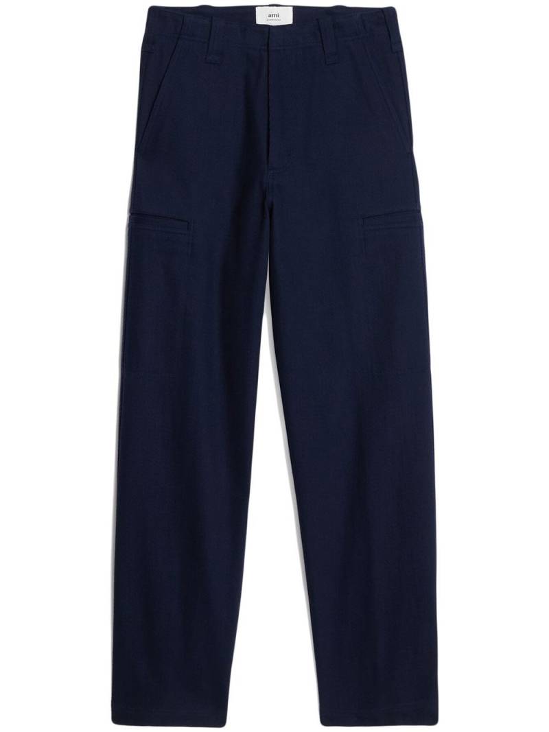 AMI Paris cotton wide-leg trousers - Blue von AMI Paris