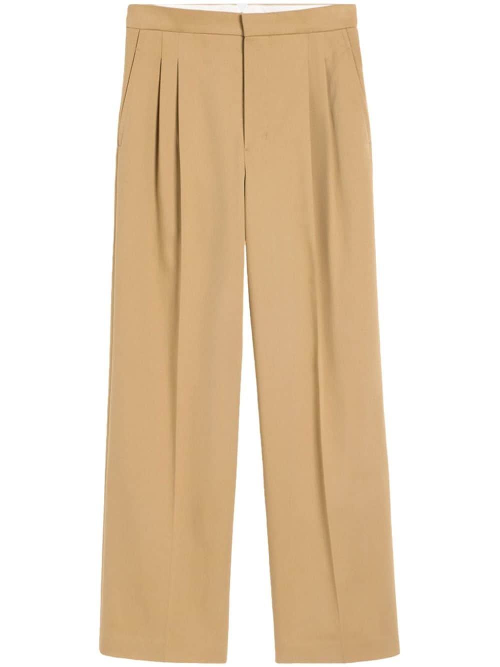 AMI Paris cotton wide-leg trousers - Neutrals von AMI Paris