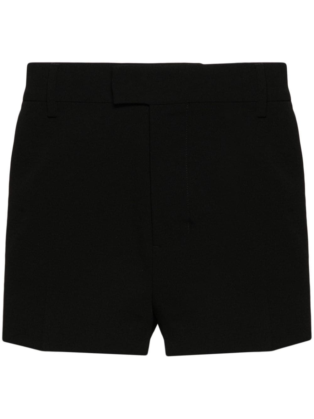 AMI Paris crepe virgin-wool mini shorts - Black von AMI Paris