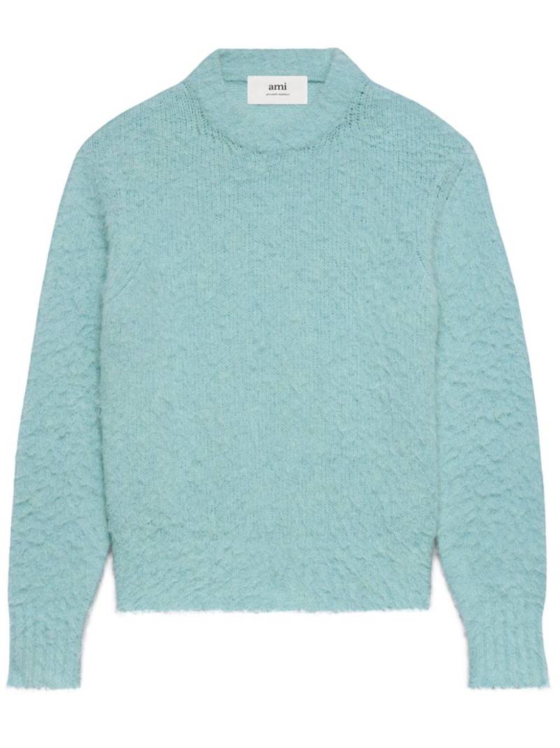 AMI Paris crew-neck textured jumper - Blue von AMI Paris