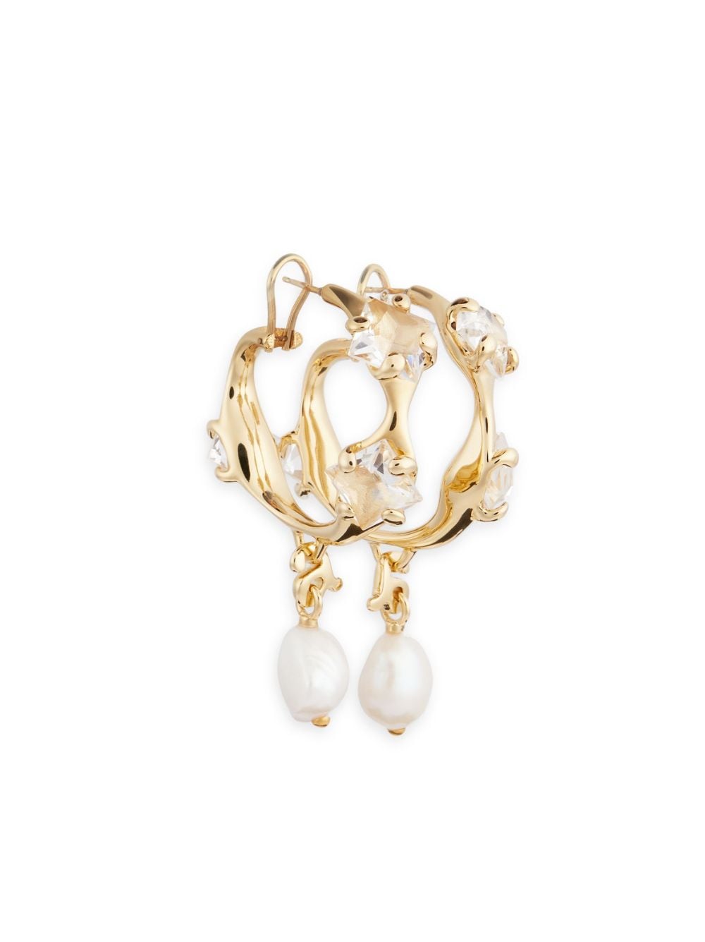 AMI Paris crystal-embellished hoop earrings - Yellow von AMI Paris