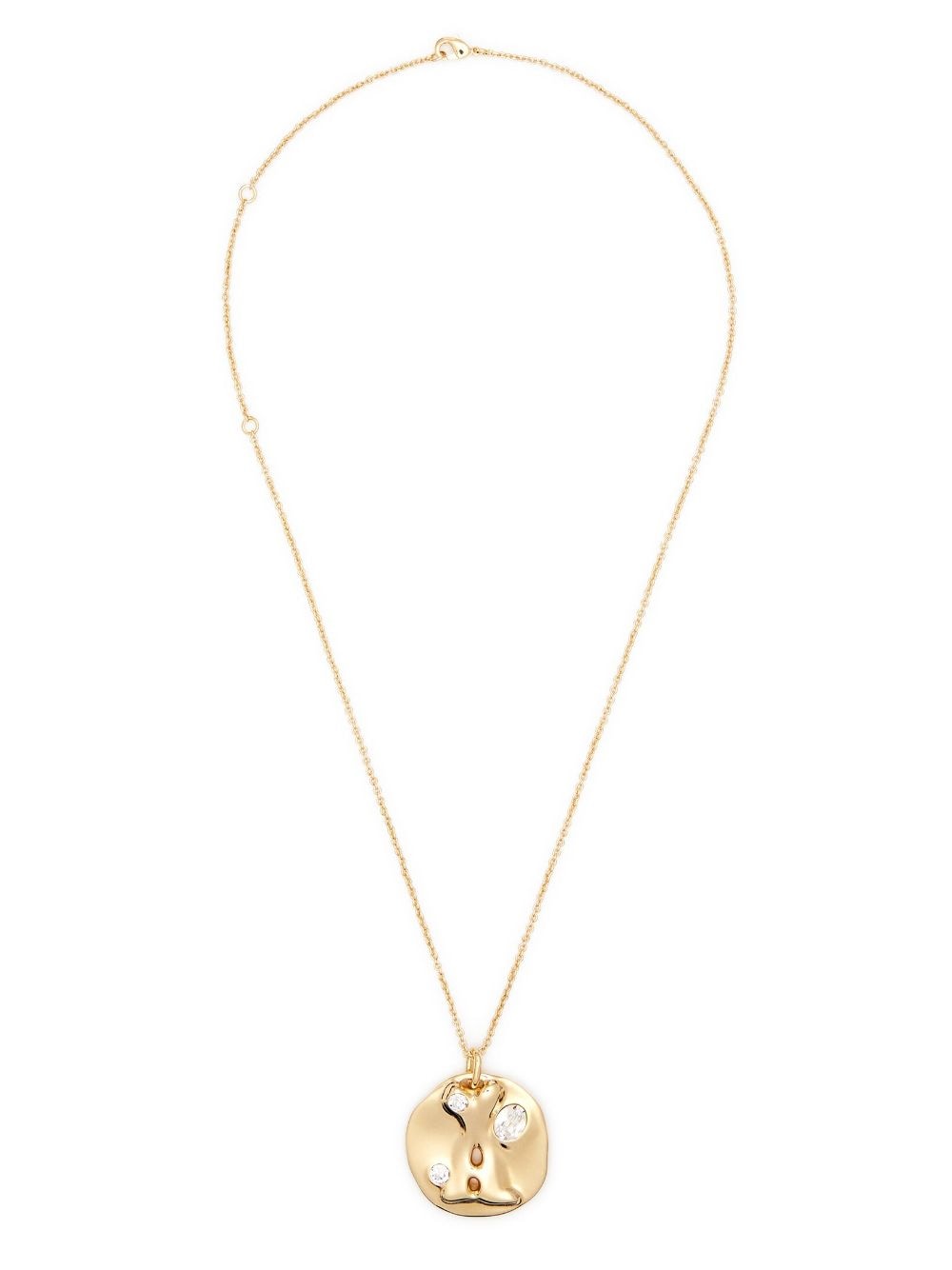 AMI Paris crystal-embellished pendant necklace - Yellow von AMI Paris