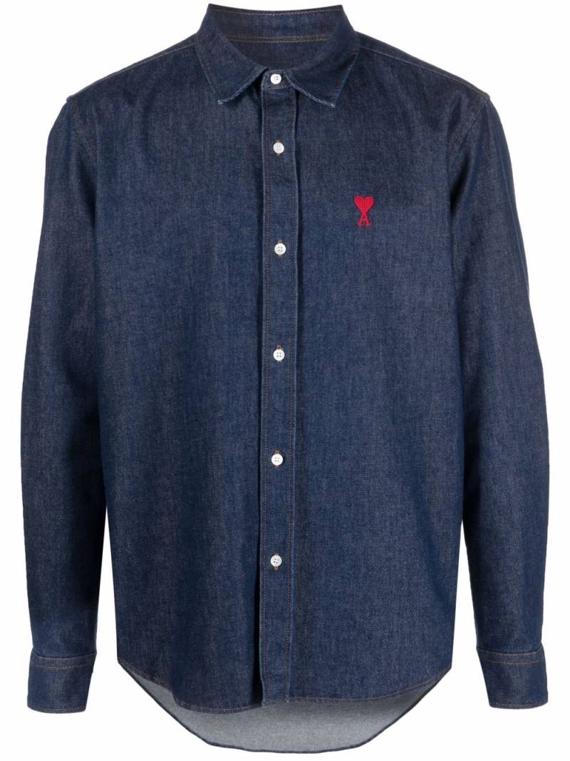 AMI Paris denim button-up shirt - Blue von AMI Paris