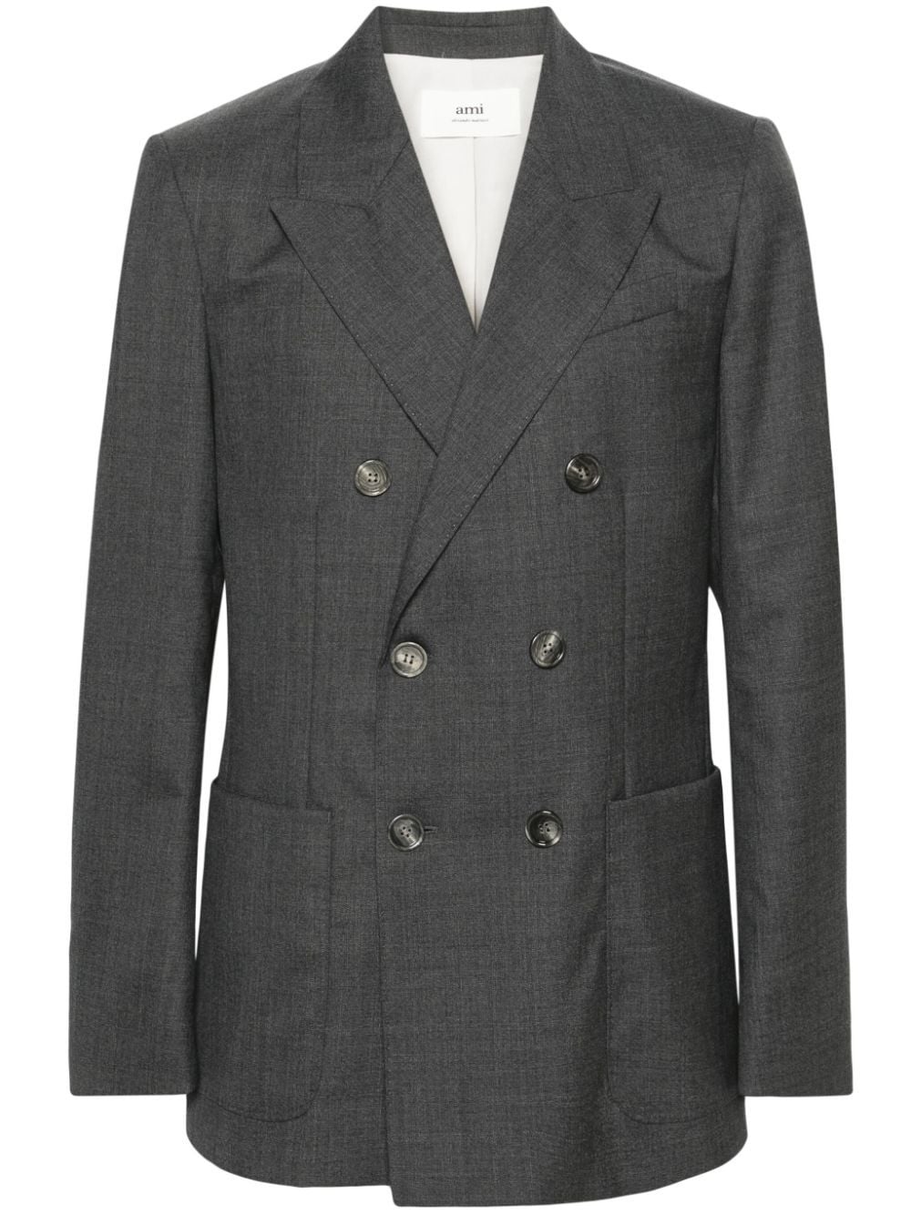 AMI Paris double-breasted virgin wool blazer - Grey von AMI Paris