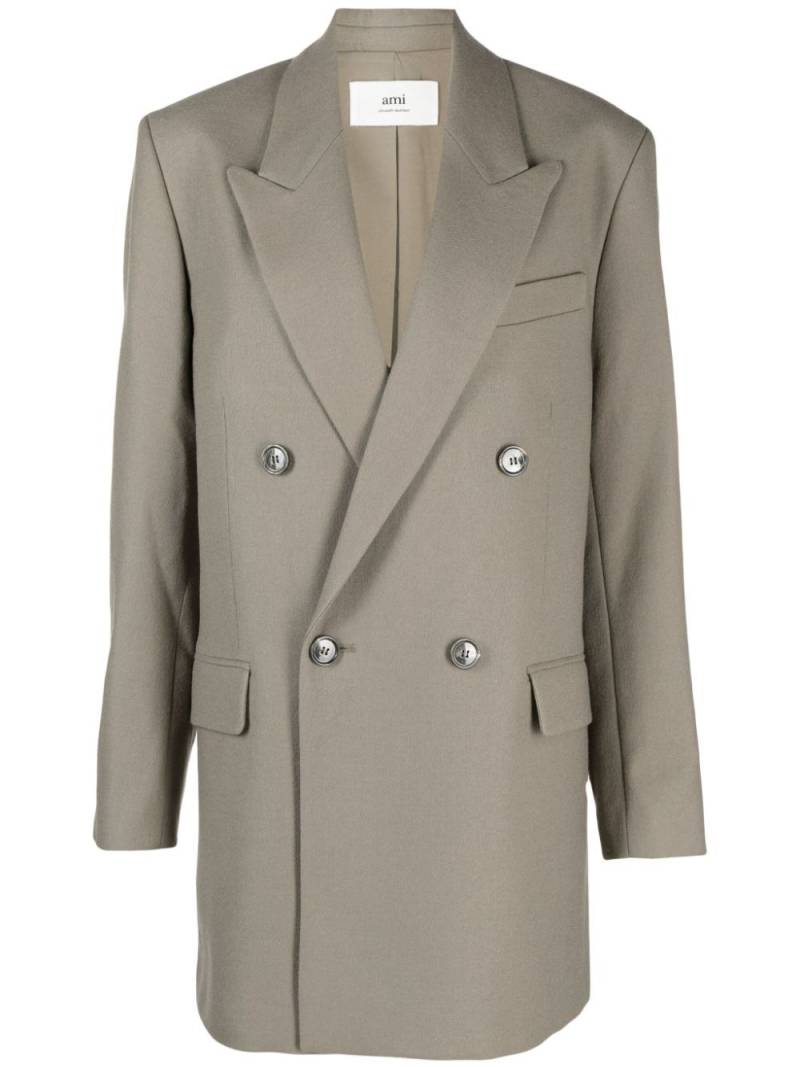 AMI Paris double-breasted virgin wool blazer - Green von AMI Paris