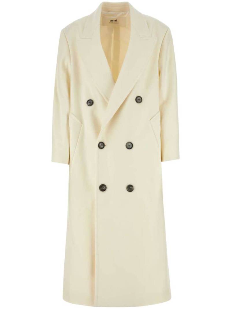 AMI Paris double-breasted virgin-wool coat - White von AMI Paris