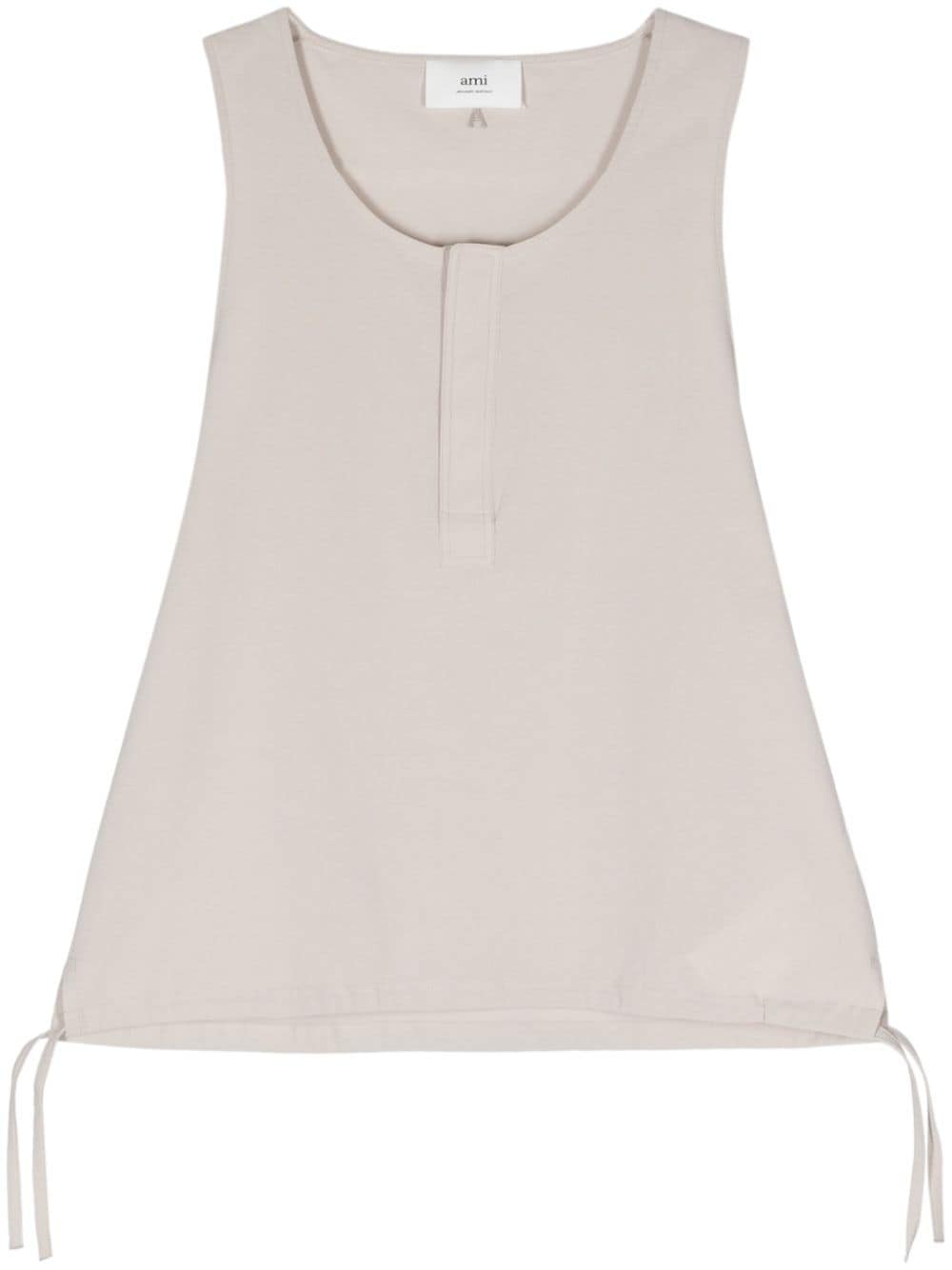 AMI Paris drawstring-hem tank top - Neutrals von AMI Paris