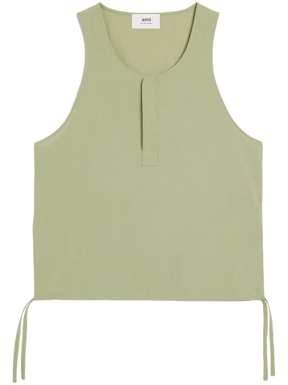 AMI Paris drawstring-hem vest top - Green von AMI Paris