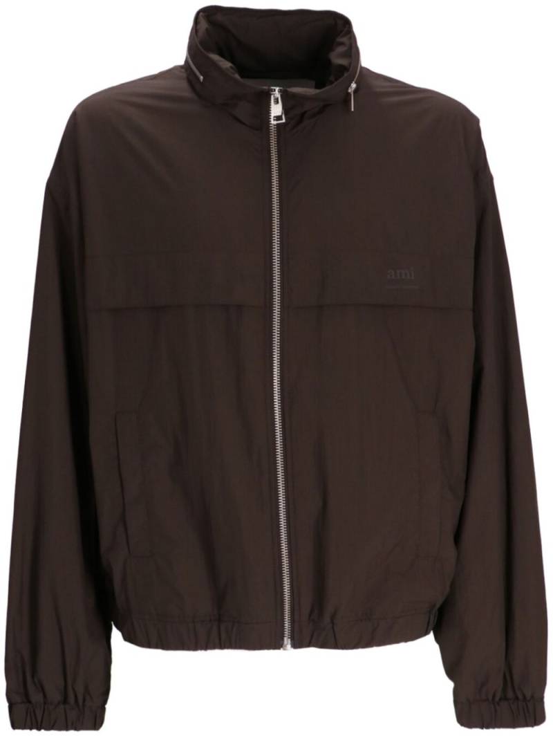 AMI Paris elasticated zipped windbreaker - Brown von AMI Paris