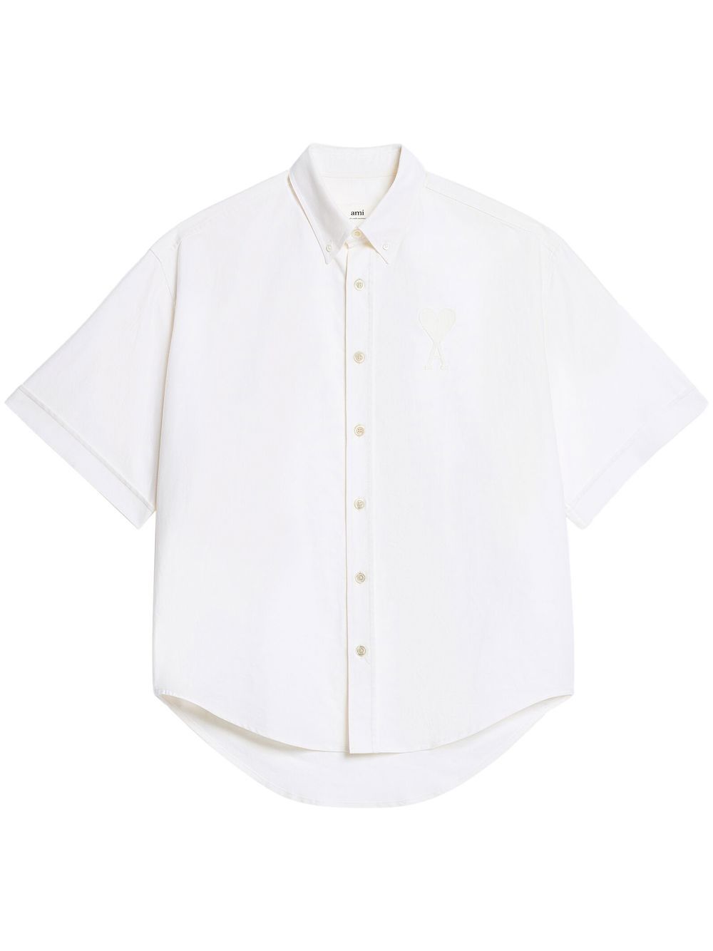 AMI Paris embroidered-logo button-down shirt - White von AMI Paris