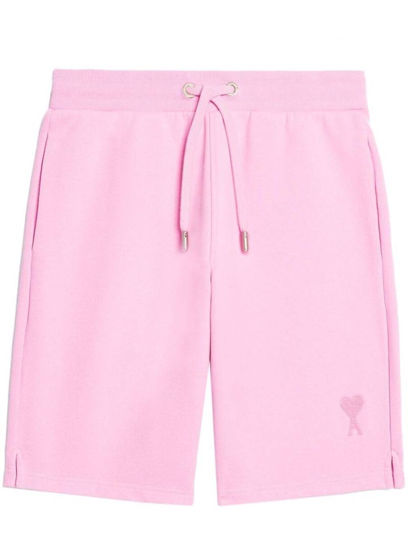 AMI Paris embroidered-logo track shorts - Pink von AMI Paris