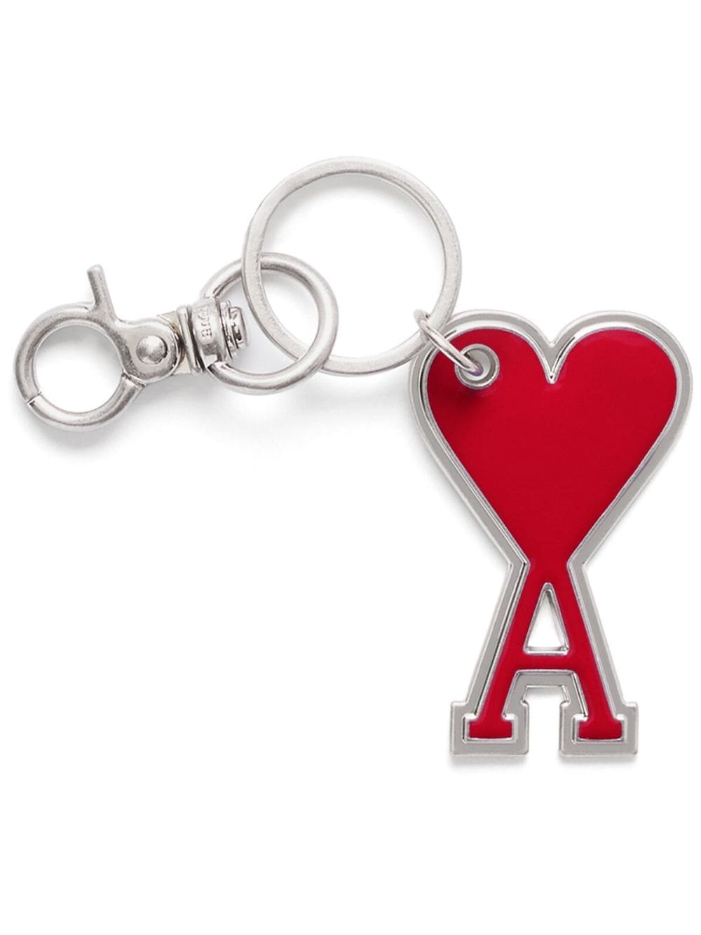 AMI Paris enamelled logo-charm keyring - Red von AMI Paris