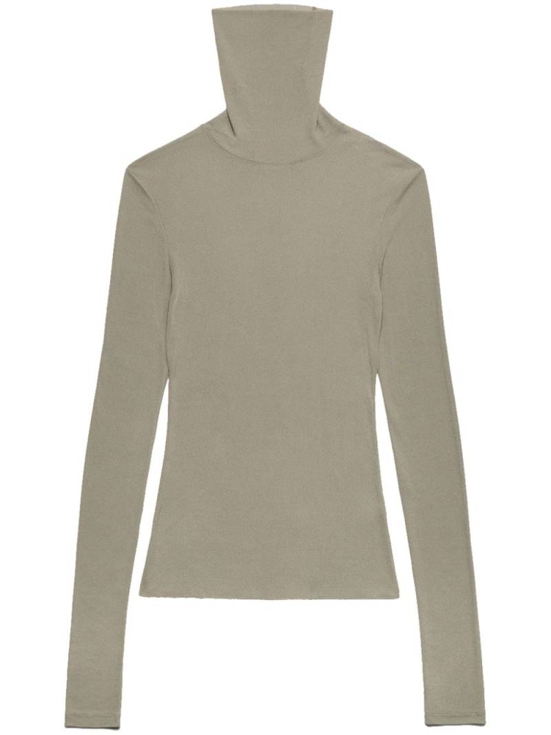 AMI Paris fine-ribbed roll-neck sweatshirt - Neutrals von AMI Paris