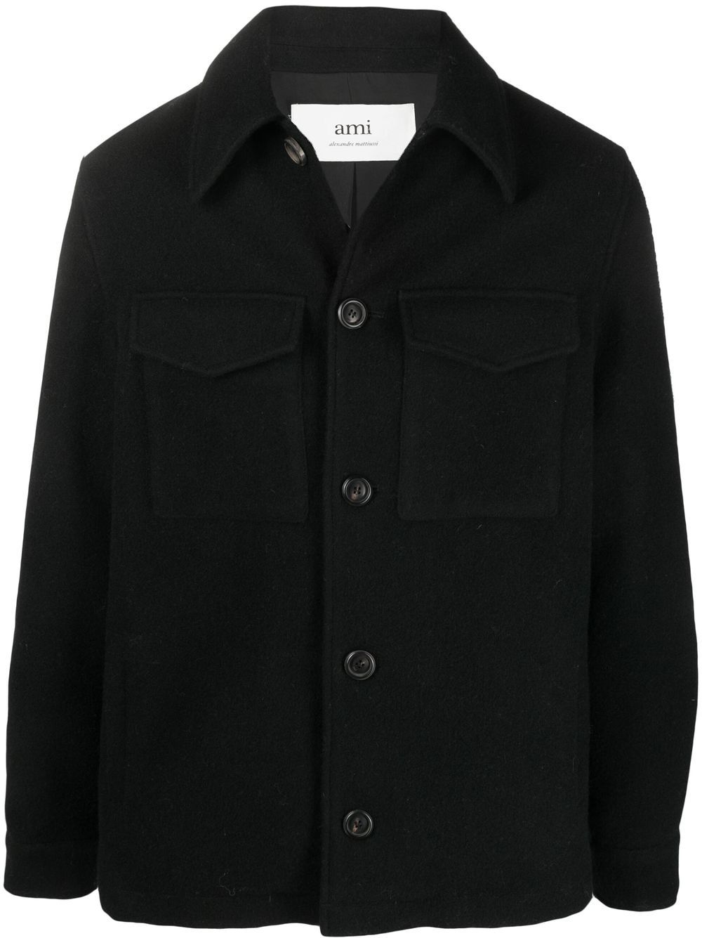 AMI Paris flap pockets shirt jacket - Black von AMI Paris