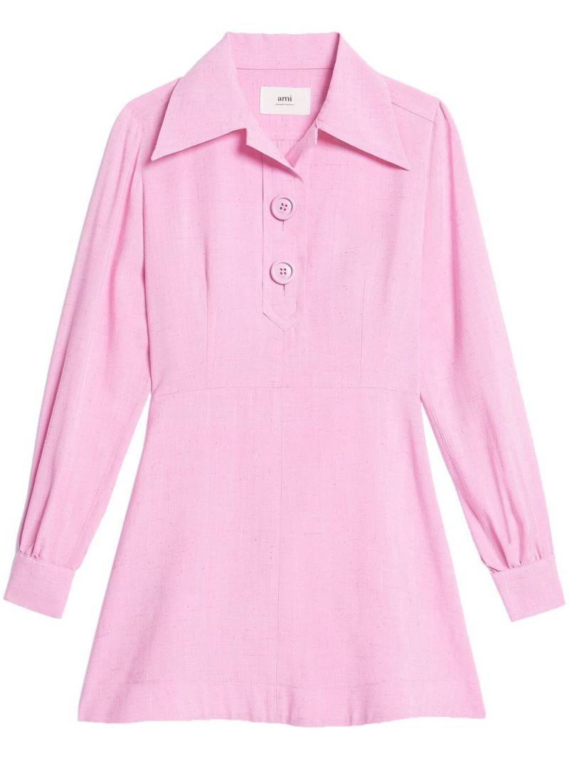 AMI Paris flared mini dress - Pink von AMI Paris