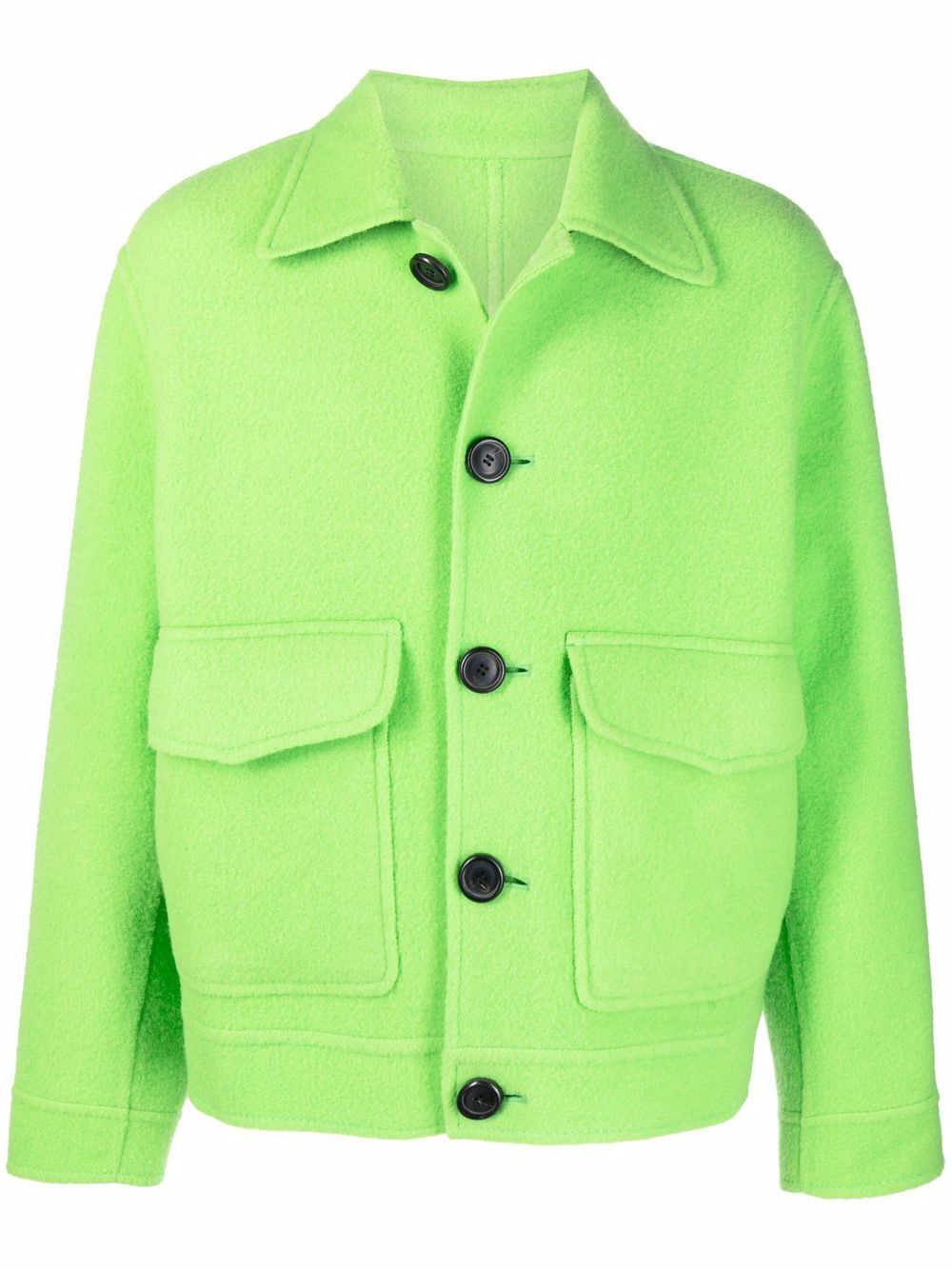 AMI Paris fleece shirt jacket - Green von AMI Paris