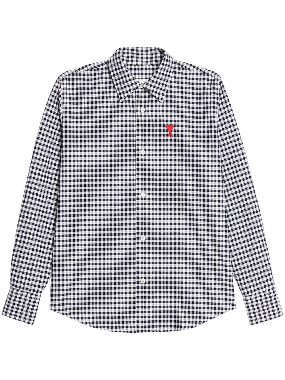 AMI Paris gingham check long-sleeve shirt - Black von AMI Paris