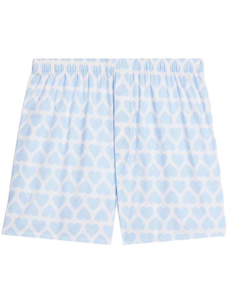 AMI Paris heart-print boxer shorts - Blue von AMI Paris