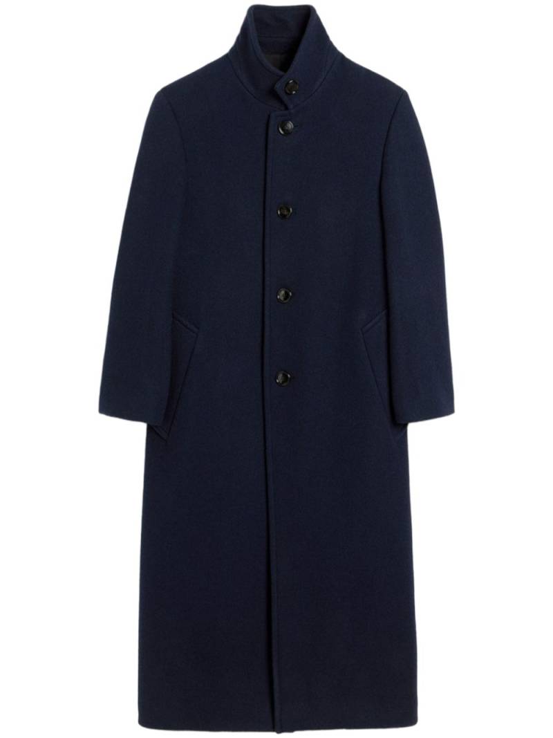 AMI Paris high-neck single-breasted wool coat - Blue von AMI Paris